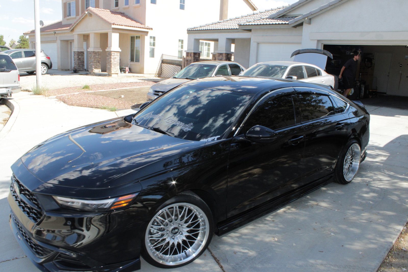 Custom black Honda Accord after exterior detail