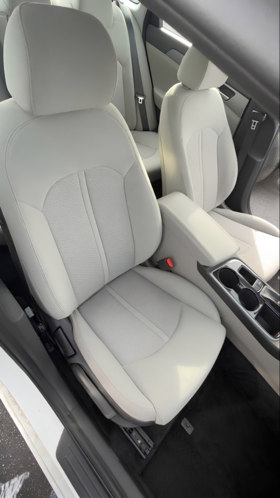 Clean, conditioned seat after deep interior cleaning